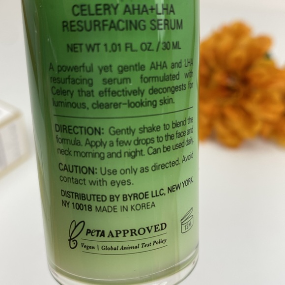 BYROE - NEW!, Celery AHA+LHA Resurfacing Serum - Picture 13 of 16